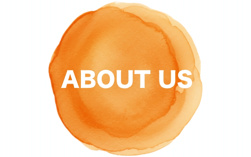 about us と書かれたボタン。NPO活動団体やさしいおはなしのウェブサイトのトップページから固定ページに飛ぶことができます。ヘッダーメニューがモバイル版だと分かりにくいので、ボタンの役割を担っています。